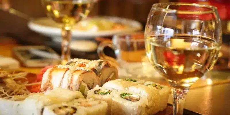 Afscheid met sushi en wijn